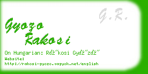 gyozo rakosi business card